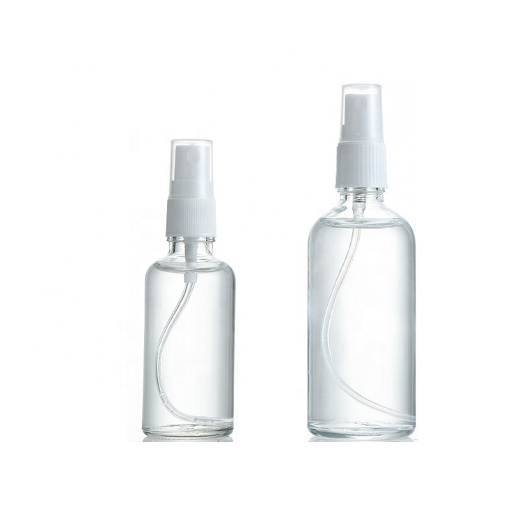 Empty Amber 250ml 500ml 8oz 16oz Refillable Glass Spray Bottles with Black Trigger Sprayer
