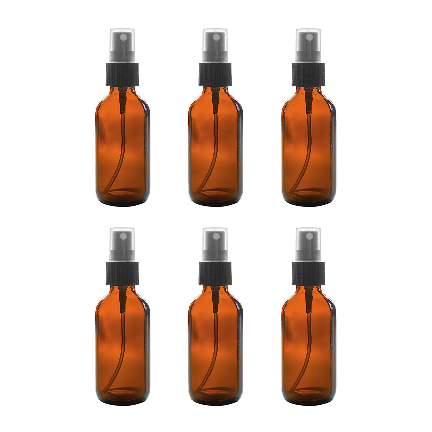 Empty Amber Boston Glass Spray Bottle With Refillable Atomizer 30ml 60ml 120ml 250ml 500ml