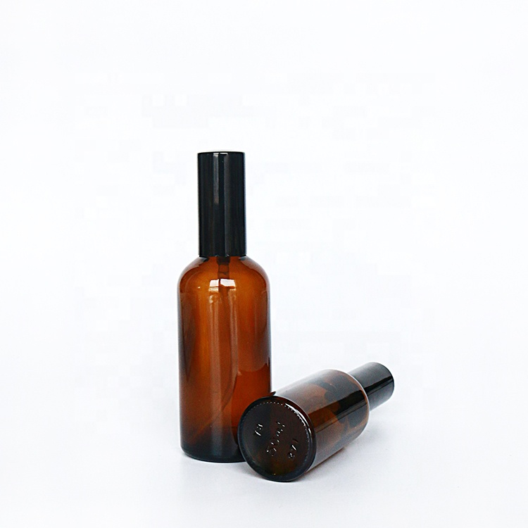 Empty Amber Essential Oil Fine Mist Glass Bottle Perfume Cosmetic Spray Bottle