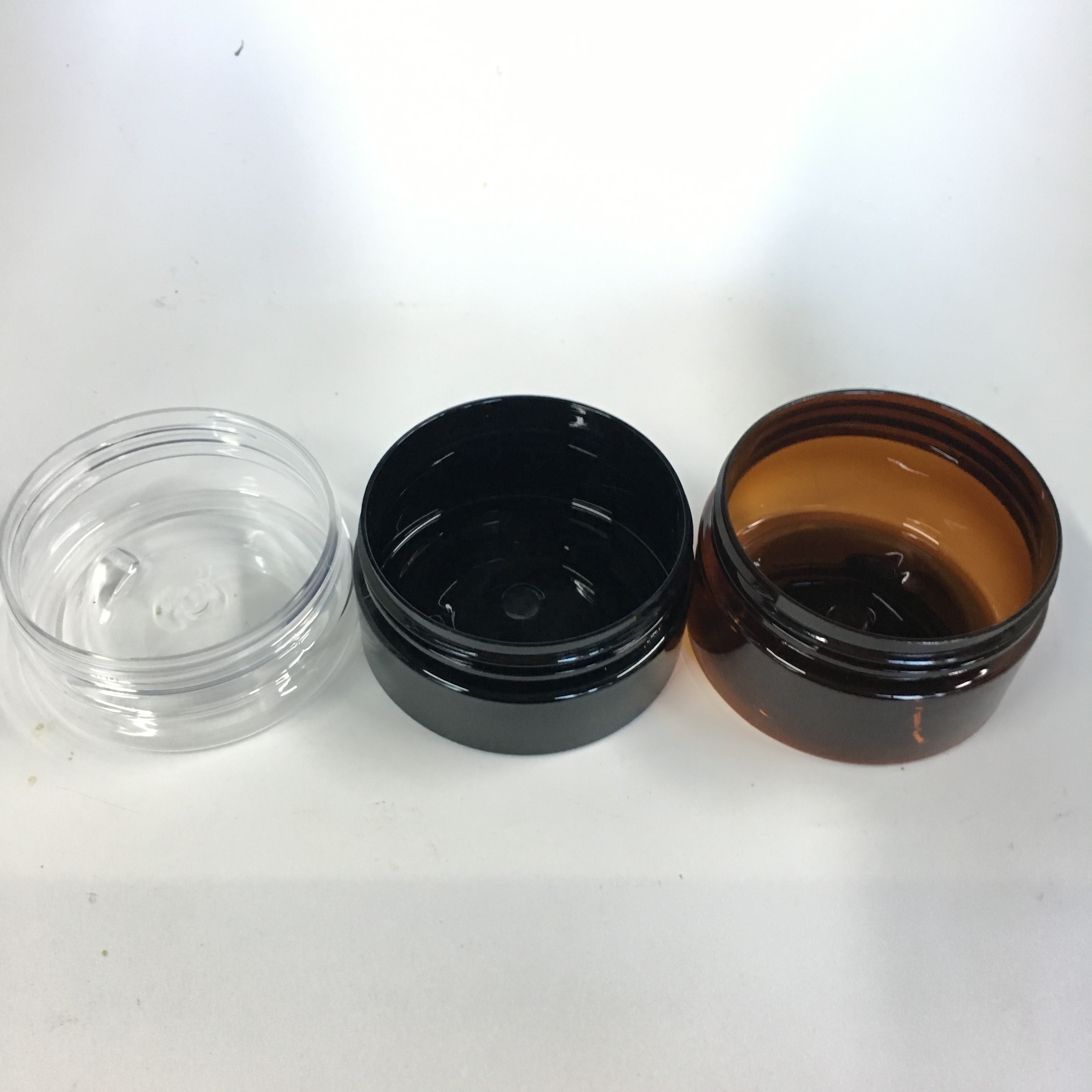 Empty Amber PET plastic jar Wide mouth cosmetic jar 100ml