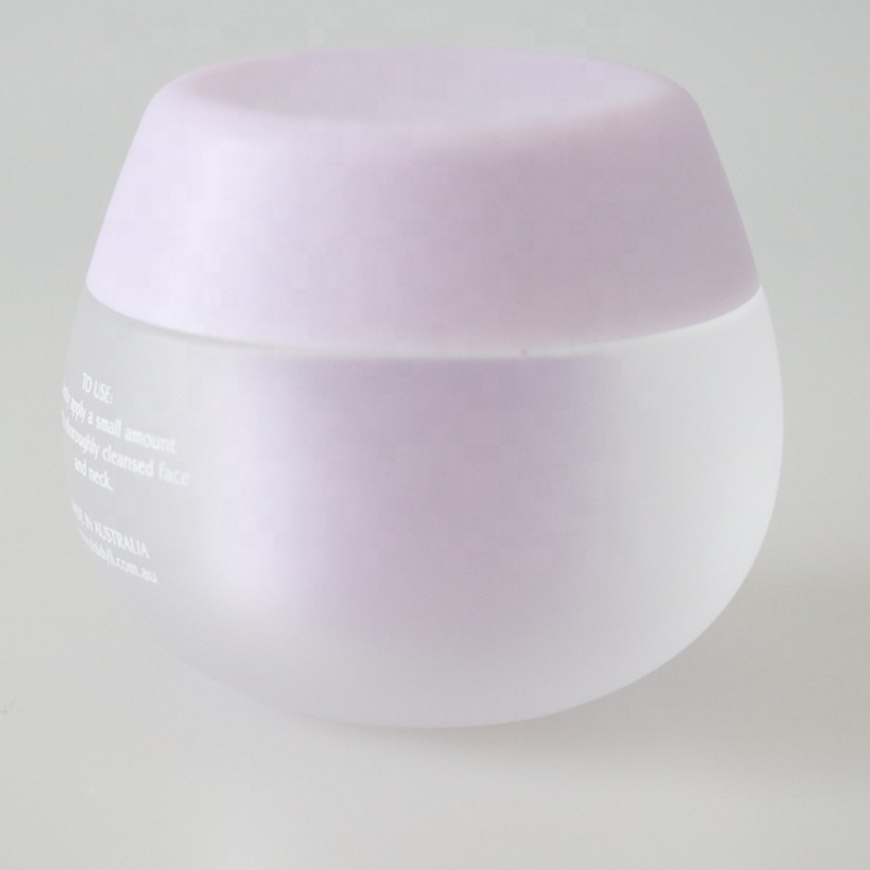 Empty Ball Shape Acrylic Plastic Cosmetic Jar 50g Frosted Face Cream Jar