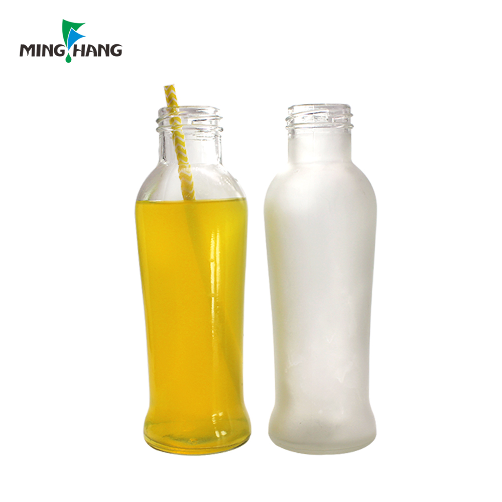 Empty Beverage Glass Juice Bottle Cold Pressed Juice Glass Bottle With Metal Lid