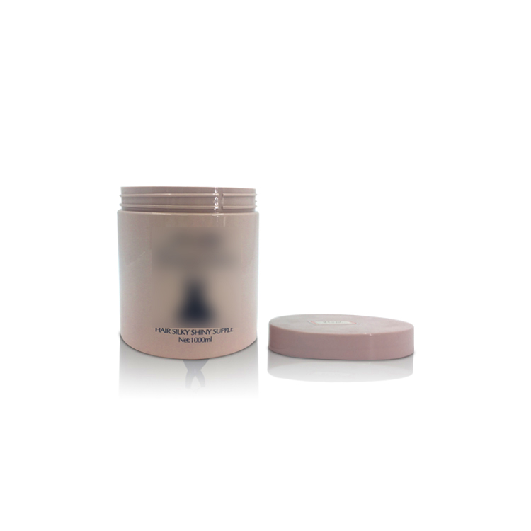 Empty Big Capacity Plastic Round Hair Conditioner Body Butter Plastic Container with Screw Cap Top 1000ml