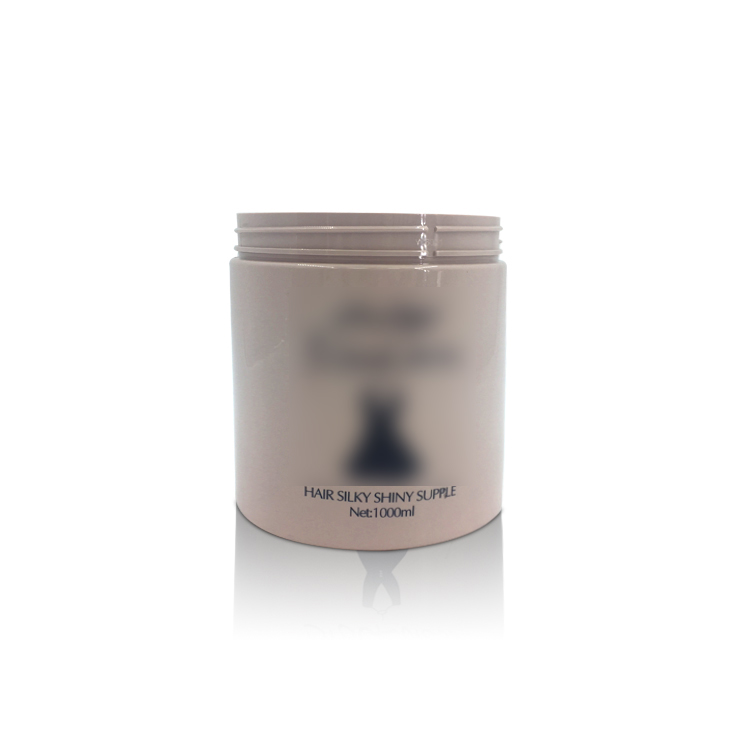 Empty Big Capacity Plastic Round Hair Conditioner Body Butter Plastic Container with Screw Cap Top 1000ml