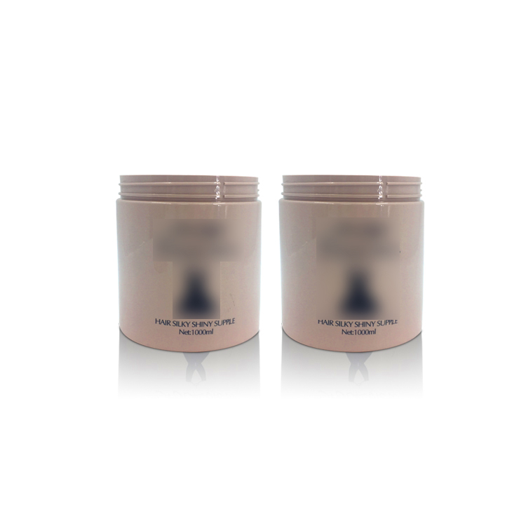 Empty Big Capacity Plastic Round Hair Conditioner Body Butter Plastic Container with Screw Cap Top 1000ml