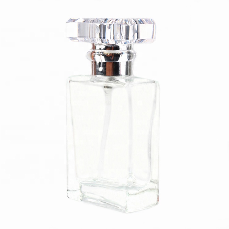 Empty Black/Clear Perfume Bottle 30ml 50ml Square Shape Car Perfume Bottle 50ml