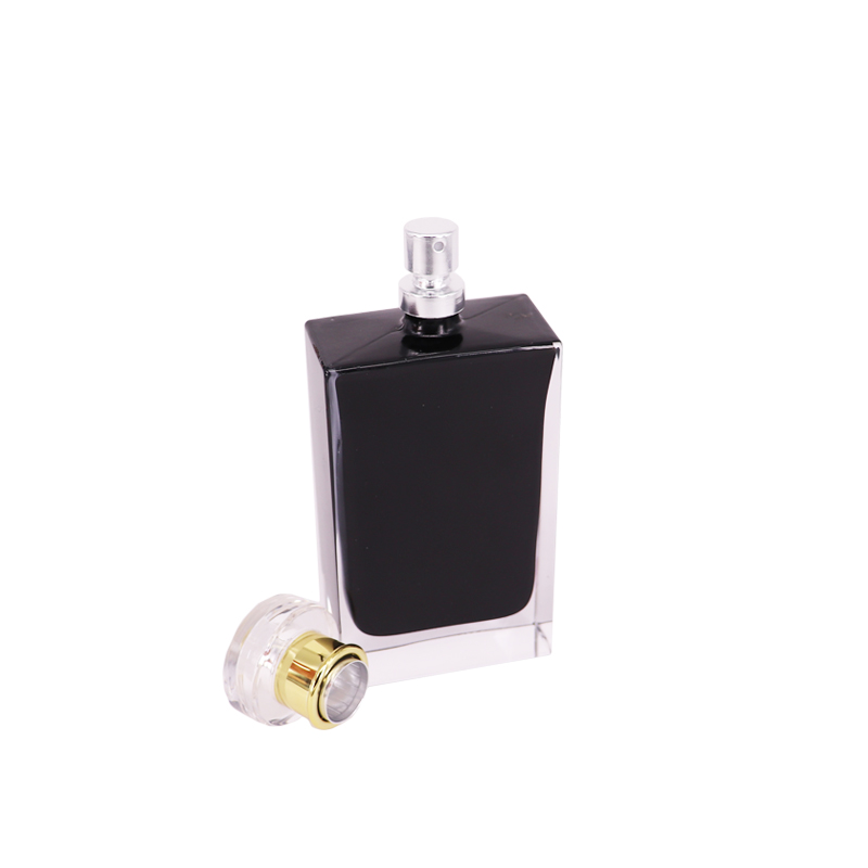 Empty Black/Clear Perfume Bottle 30ml 50ml Square Shape Car Perfume Bottle 50ml