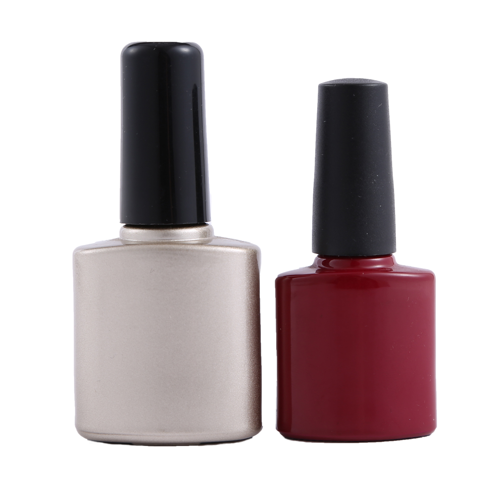 Empty Black Mini UV Gel Nail Polish Bottle 10ml for Nail Care