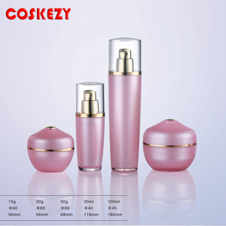 Empty Black Pink Blue Special 15ml 30ml 50ml Acrylic Cream Jar, Thick Wholesale Eco Friendly Double PP Cosmetic Jar