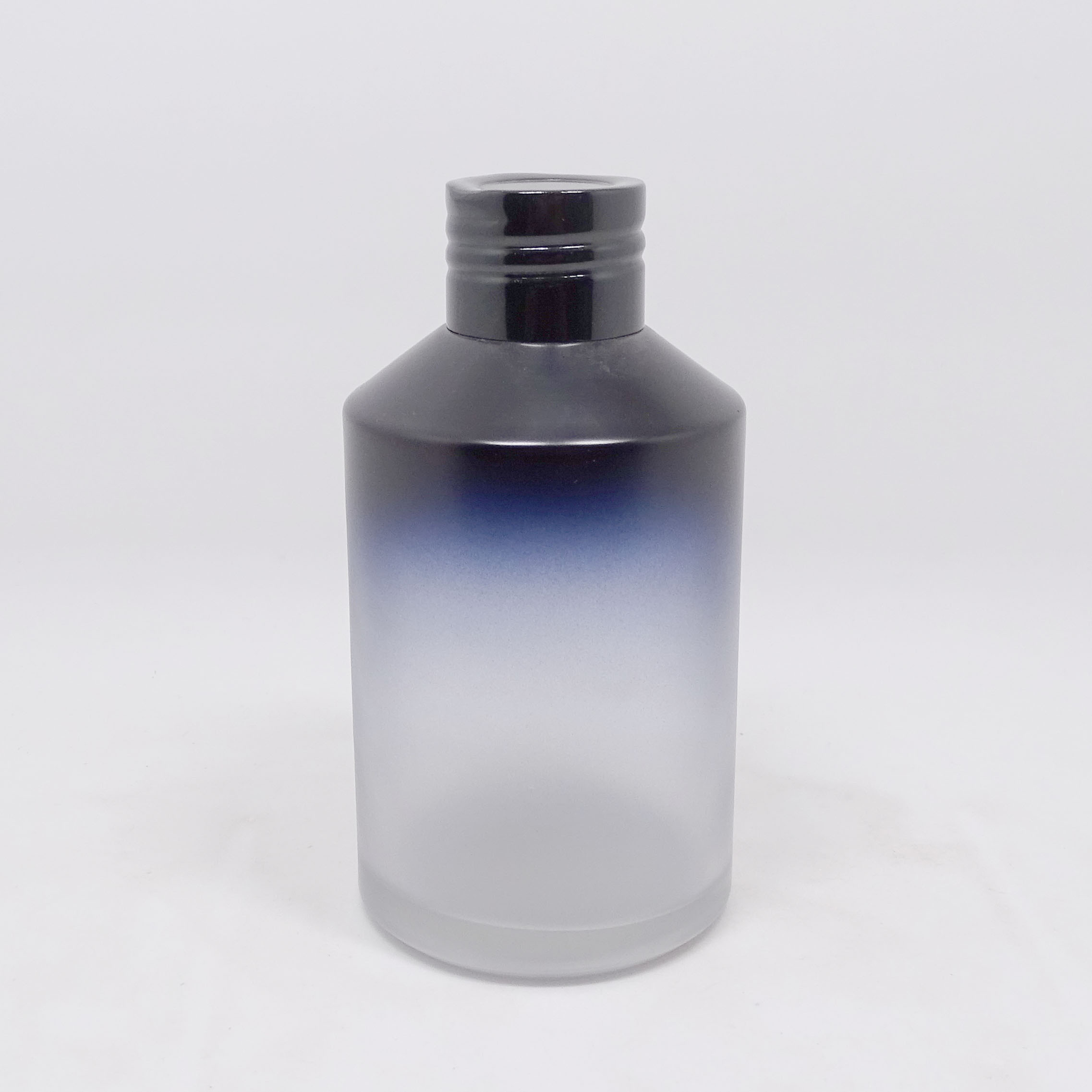 Empty Blue Glass Bottle black lid Spray Bottle Cosmetic Cream Jar Refillable Bottles Emulsion Lotion Pump Vials 30 50g