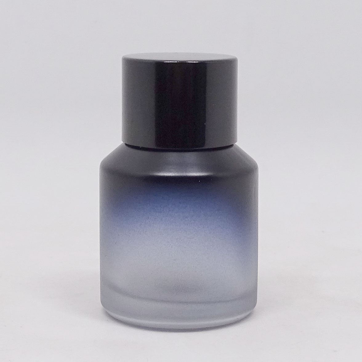 Empty Blue Glass Bottle black lid Spray Bottle Cosmetic Cream Jar Refillable Bottles Emulsion Lotion Pump Vials 30 50g