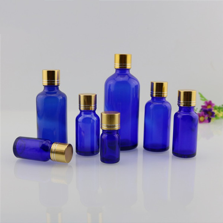 Empty Blue Green Amber Transparent Clear 1oz 2oz 4oz 8oz 16oz 32oz Glass Round Boston Dropper Bottle With Dropper