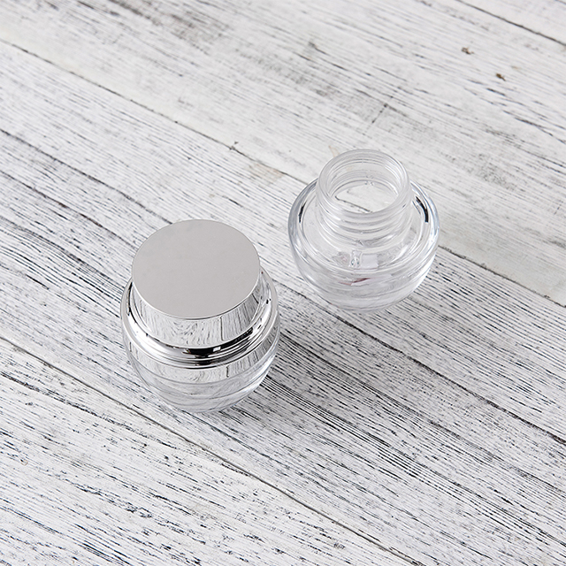 Empty Blue green Clear 30g 50g glass Cosmetic Face Cream Jar With Inner Lid