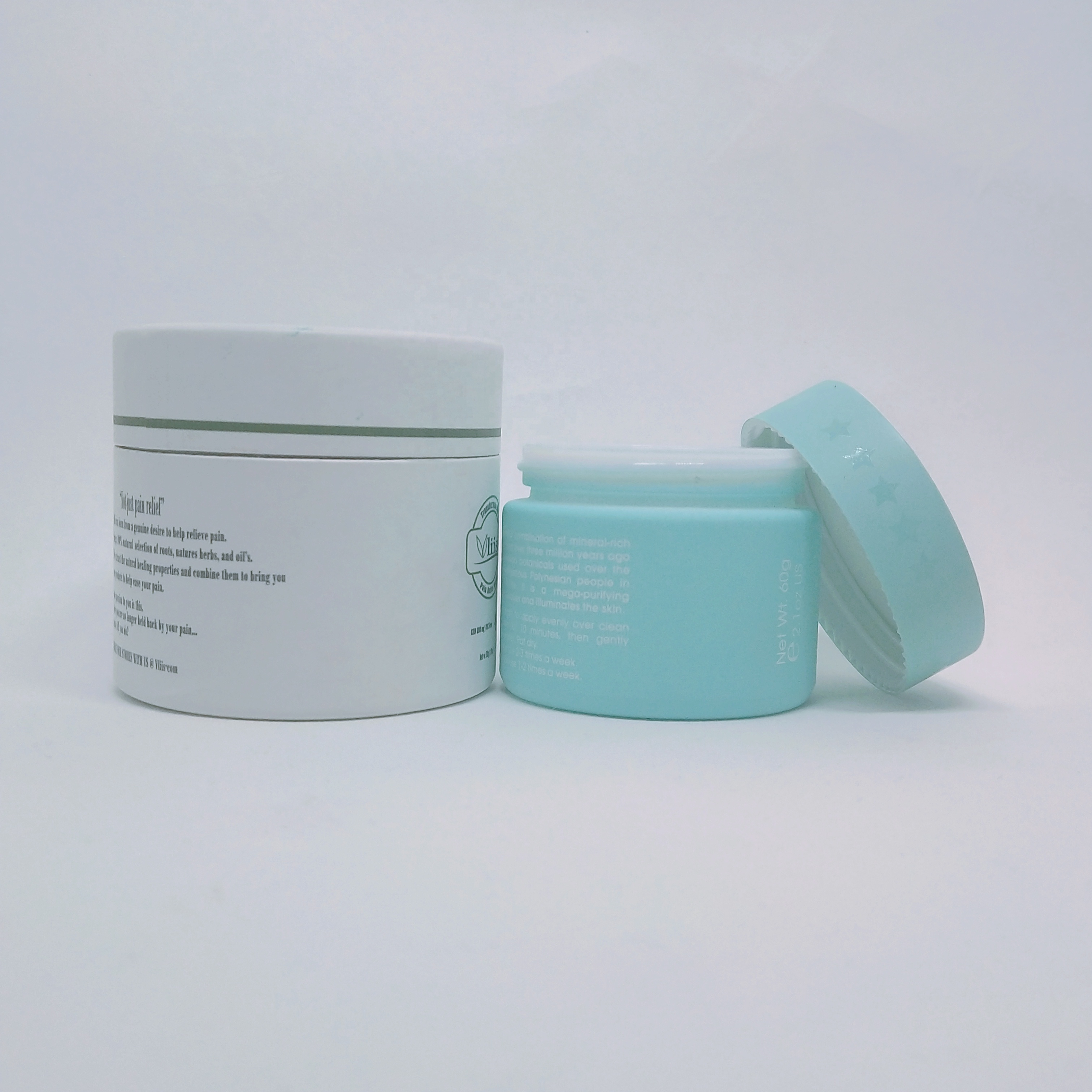 Empty Body Lip Scrub Body Lotion Packaging 50Ml White glass cosmetic jars