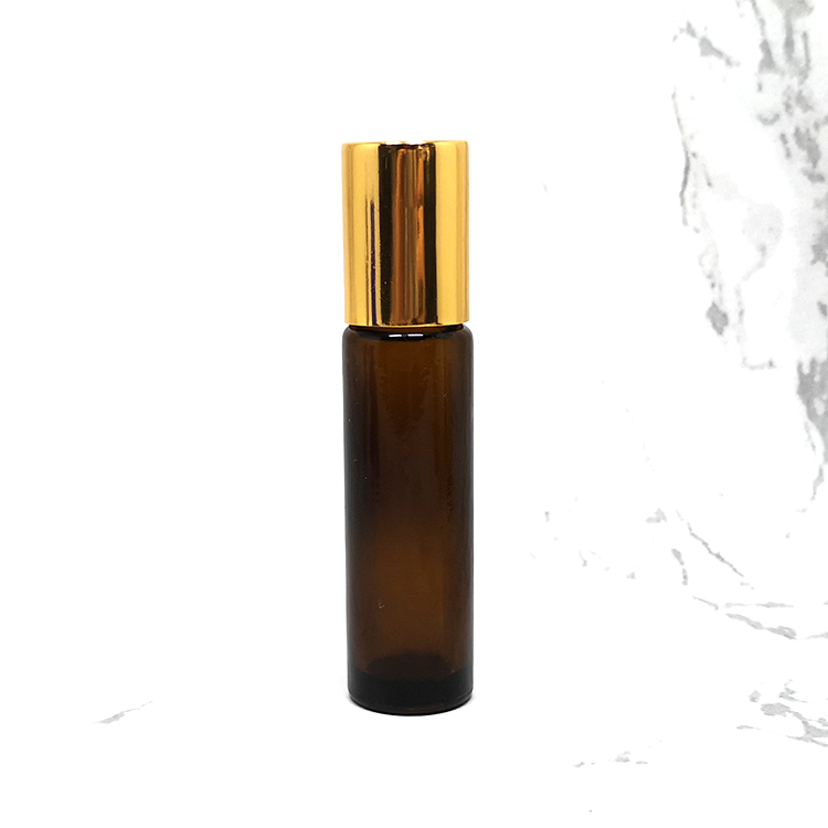 Empty Body Massage essential oil container amber blue clear cosmetic pefume small 10ml roll on glass bottle