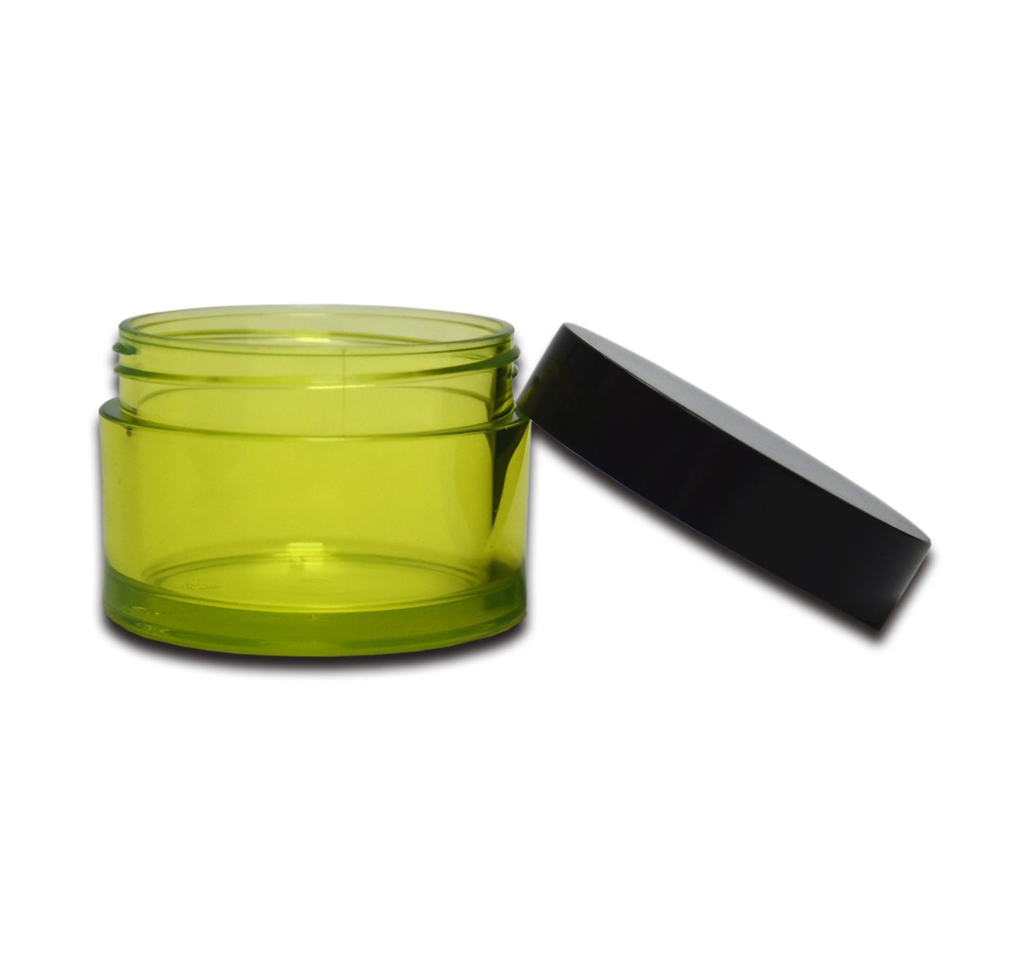 Empty Body Scrub PET Skincare Plastic Packaging Cream Jar 30g 45g with Black Screw Cap