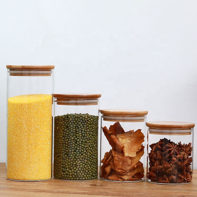 Empty Borosilicate Clear Food Coffee Storage Candy Cookie 350ml 370ml Glass Jar 500ml Air Tight