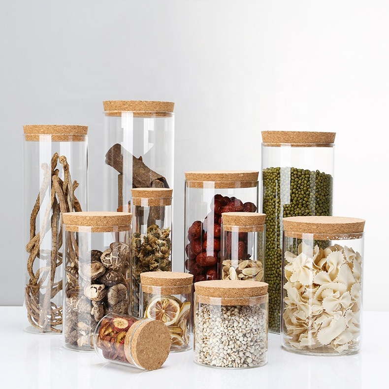 Empty Borosilicate Clear Food Coffee Storage Candy Cookie 350ml 370ml Glass Jar 500ml Air Tight