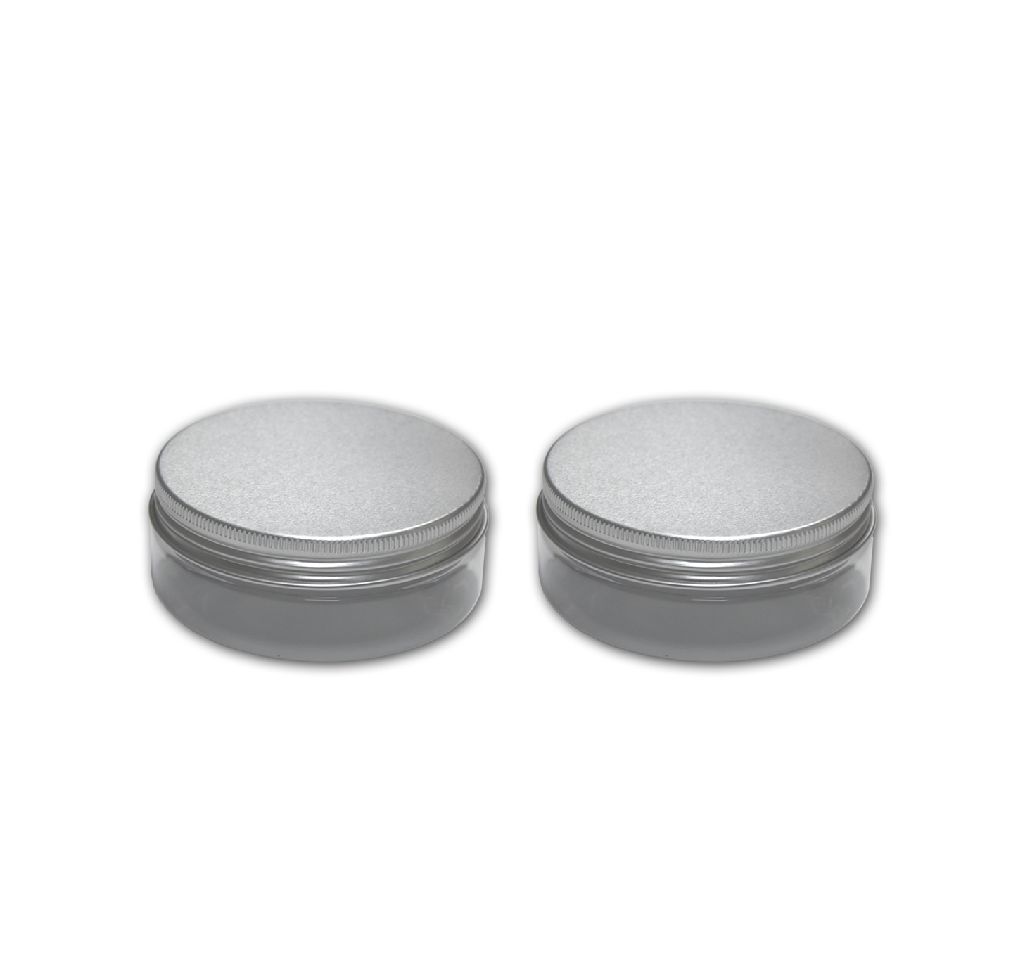 Empty Clear 120g PET Hair Wax Body Cream Packaging Containers Plastic Jars with Aluminum Screw Cap