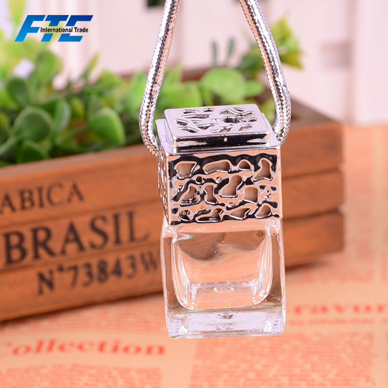 Empty Clear Glass Bottle 6ml Hang Bottle Car Glass Perfume Bottle
