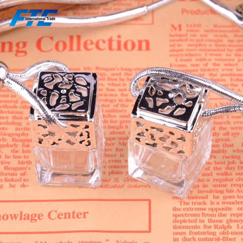 Empty Clear Glass Bottle 6ml Hang Bottle Car Glass Perfume Bottle