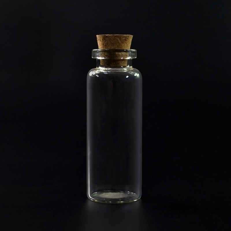 Empty Clear Glass Bottles Vials with Cork Stopper 5ml 10ml 15ml