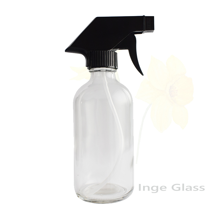 Empty Clear Glass Spray Bottles, Refillable 16 oz Containers