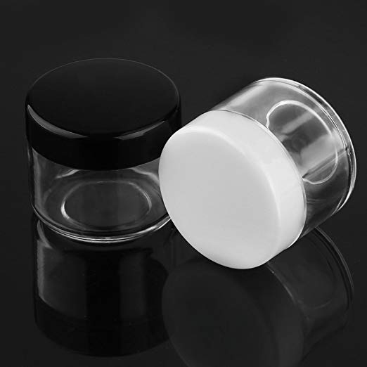 Empty Clear Plastic Sample Containers,3g 5g 10g 20g 30g Clear PS Cream Jars with Mini Cosmetic Spatulas For Gift