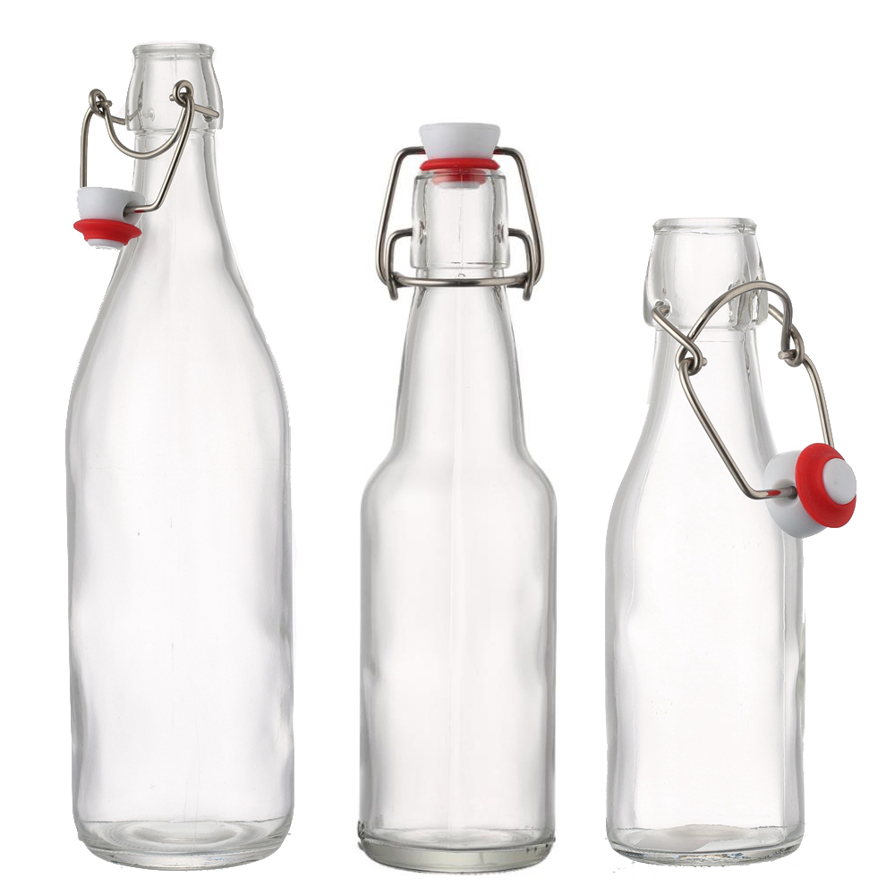 Empty Clear Wholesale Glass Beer Bottles 12 oz 330ml Long Neck Beer Glass Bottle 330 ml with Crown