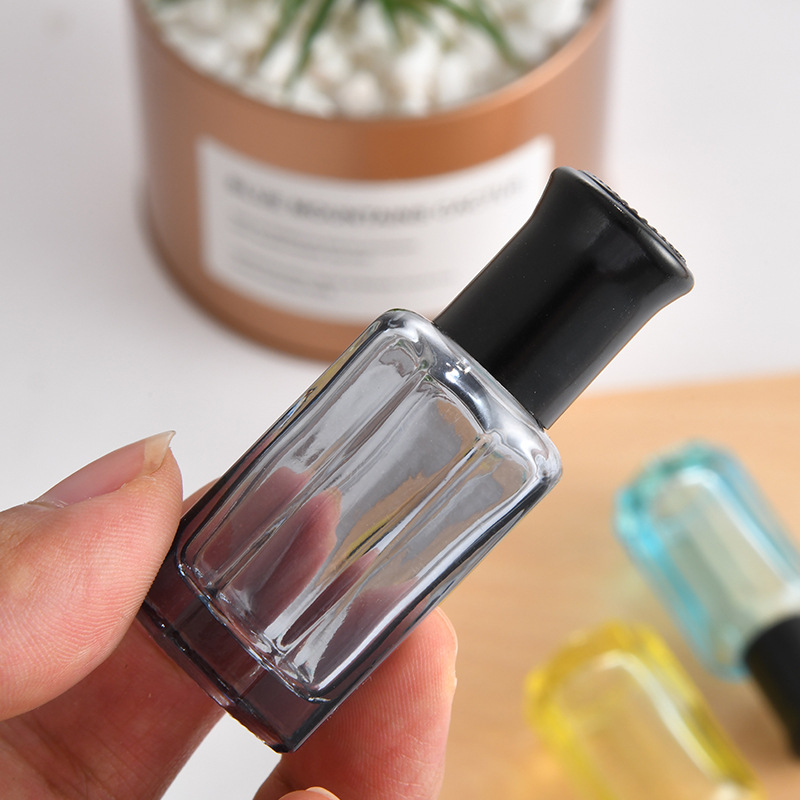 Empty Color 3ml Octangle Glass Attar Bottle Roller Glass Bottles for Essential Oil