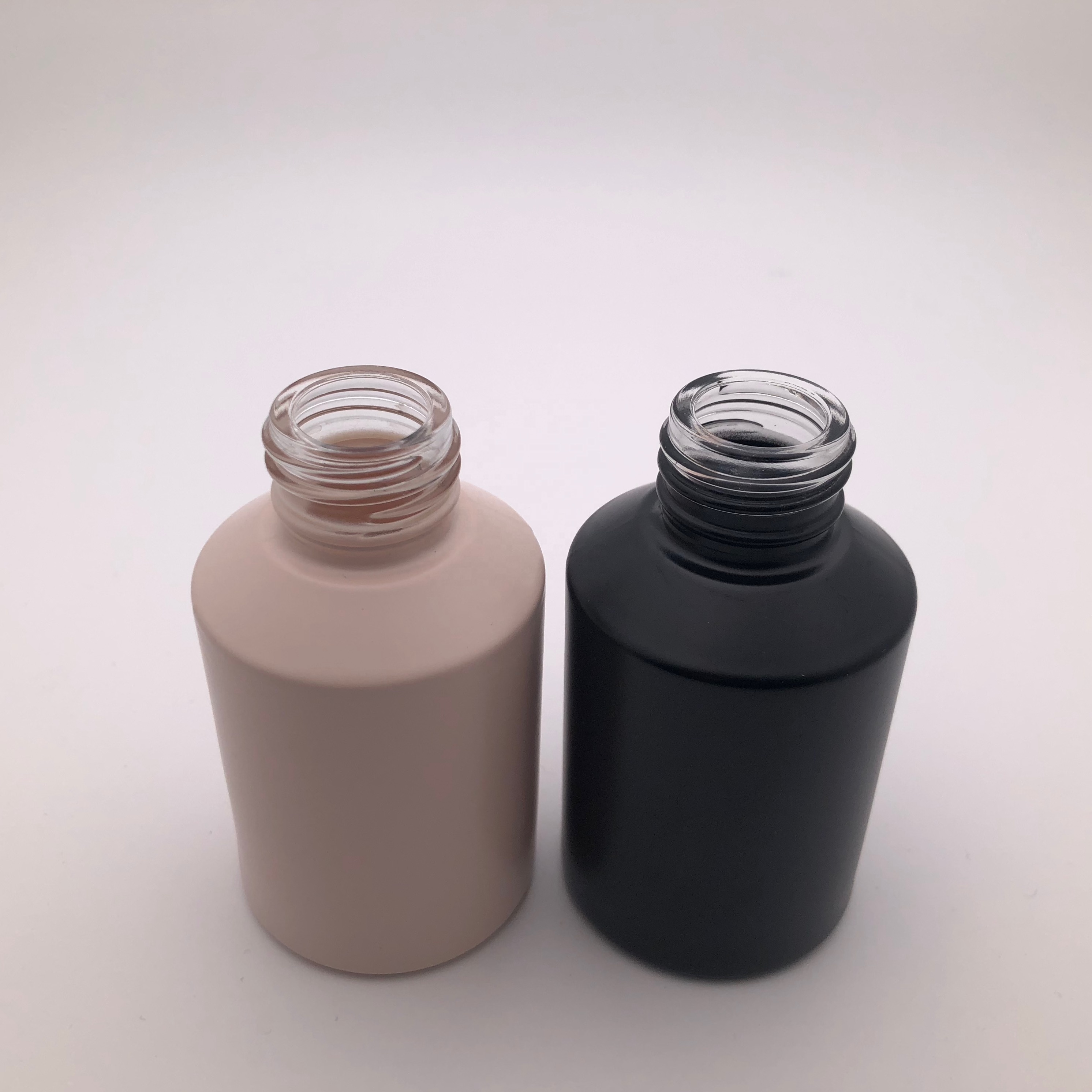 Empty Color Green Blue PInk Black Slant Glass Bottle