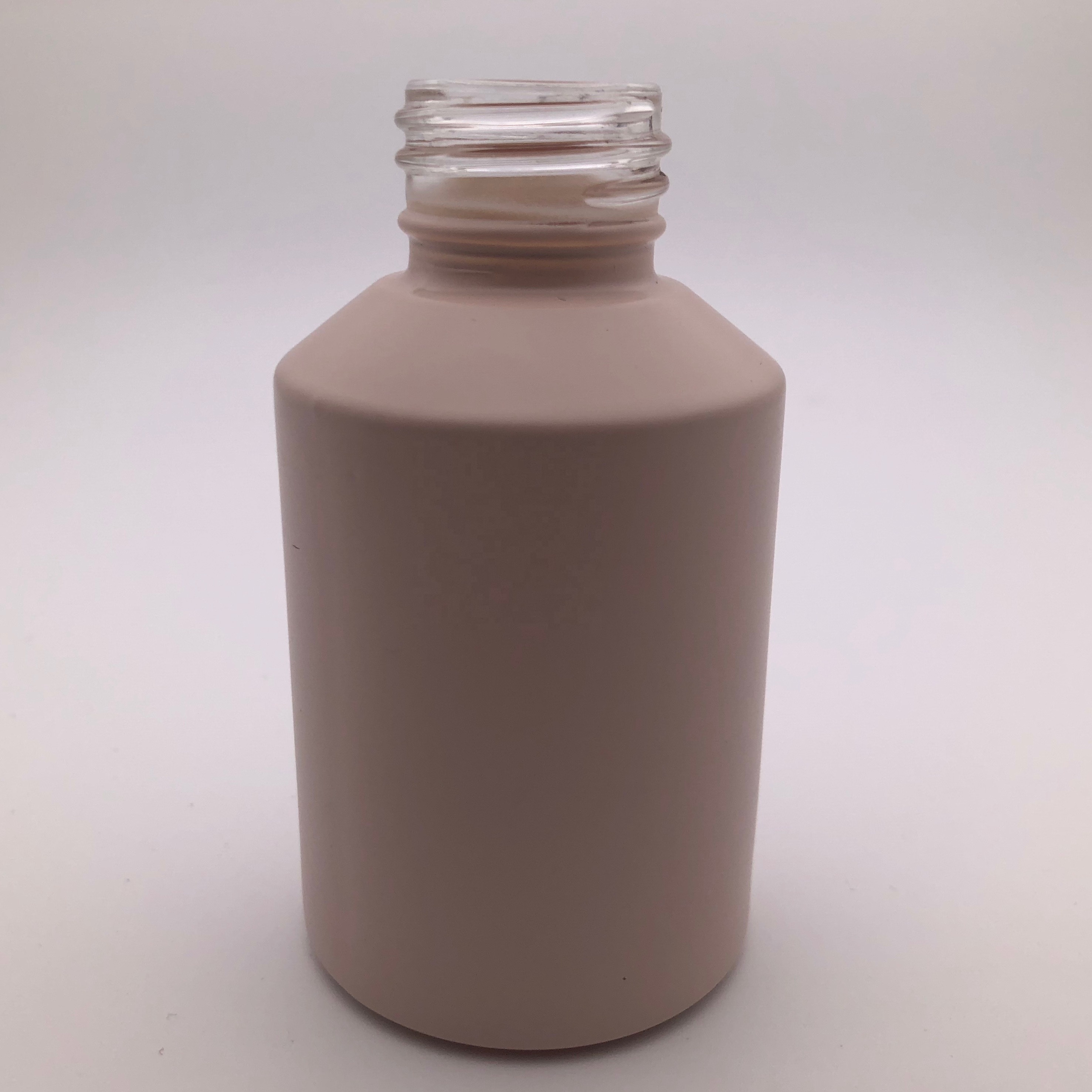 Empty Color Green Blue PInk Black Slant Glass Bottle