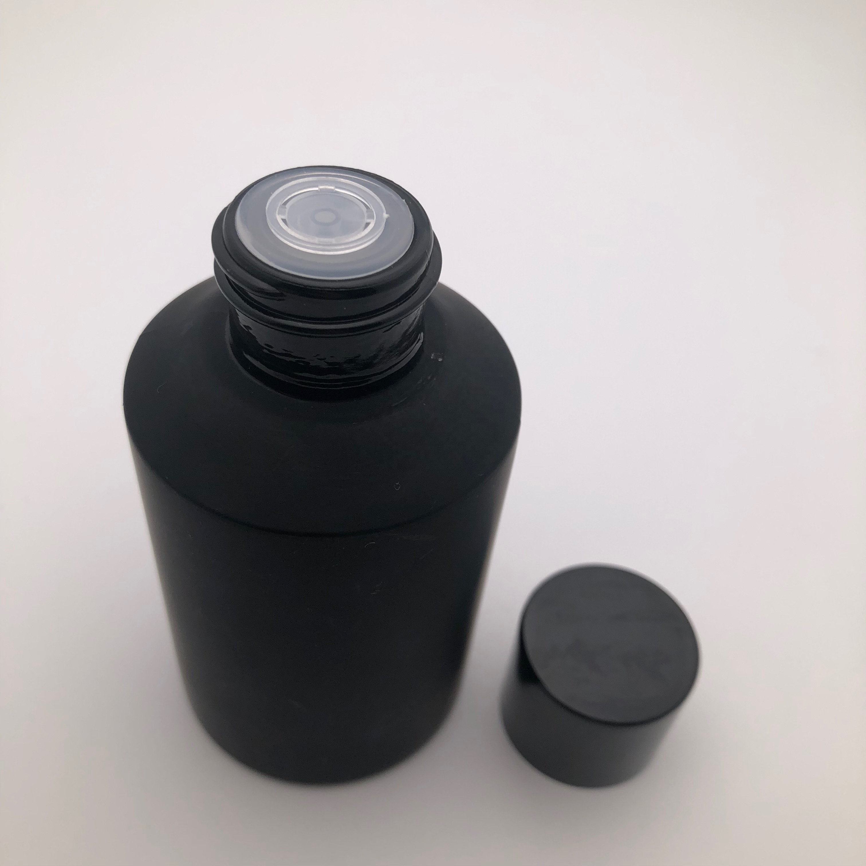 Empty Color Green Blue PInk Black Slant Glass Bottle