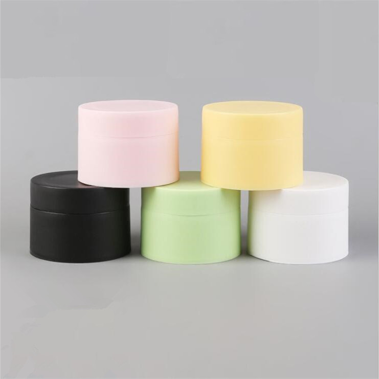 Empty Colorful Plastic PP Cosmetic Cream Jars 50g 50ml plastic jar with lid