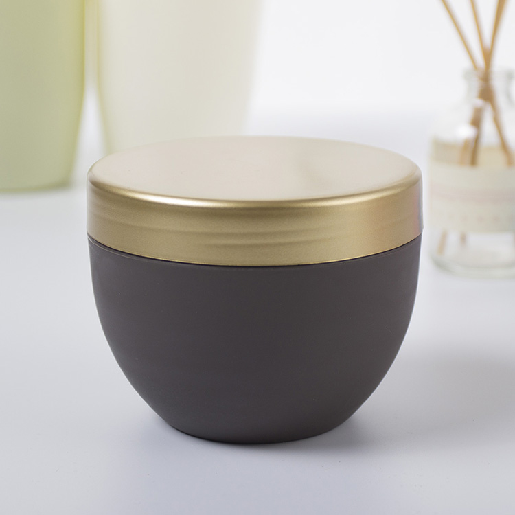 Empty Colorful jars cosmetic containers and packaging PP Plastic Cream Jar 250ml bowl shape with screw lids for body scrub