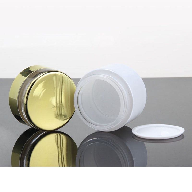 Empty Cosmetic Container Pearl White Lotion Pump Bottle Emulsion Refillable Bottle Glass Cream Jar 30g Spray Bottle 20ml-120ml