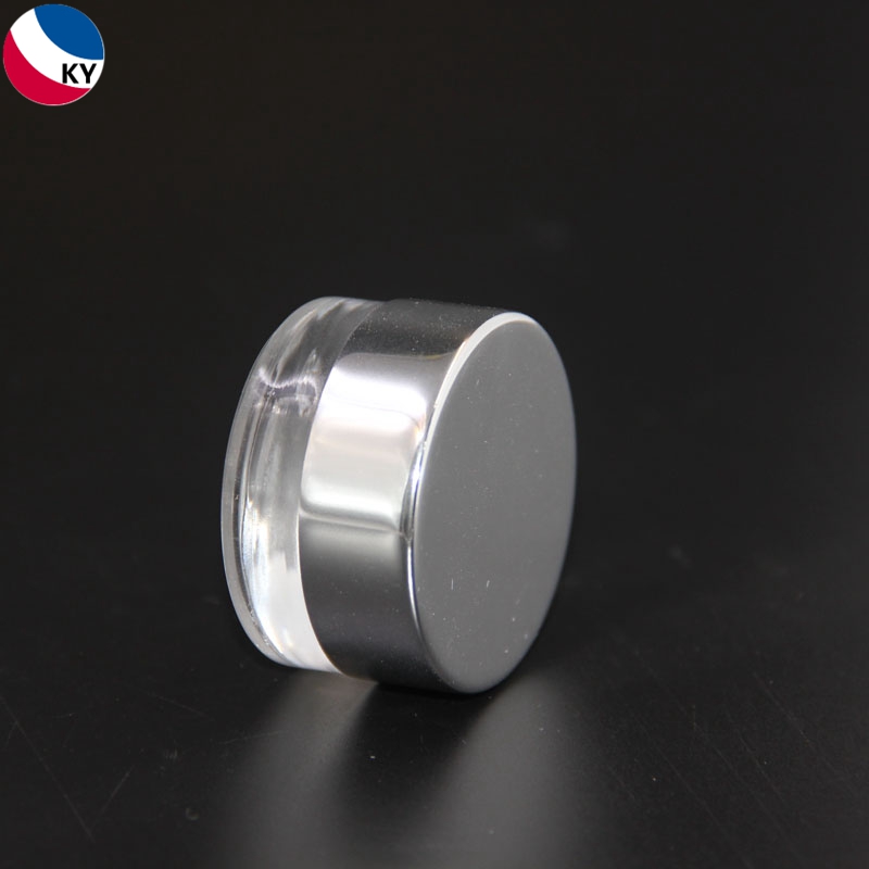 Empty Cosmetic Custom Round Screw Top 2G 5G 5ml 7ml 8ml 10ml 10gram 15G Containers Lid Balm Glass Jar with Metal Clear Lip White
