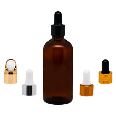 Empty Cosmetic Glass Dropper Bottle bamboo amber Essential Oil Bottle 10ml glasses dropper bottles With Dropper tamper cap