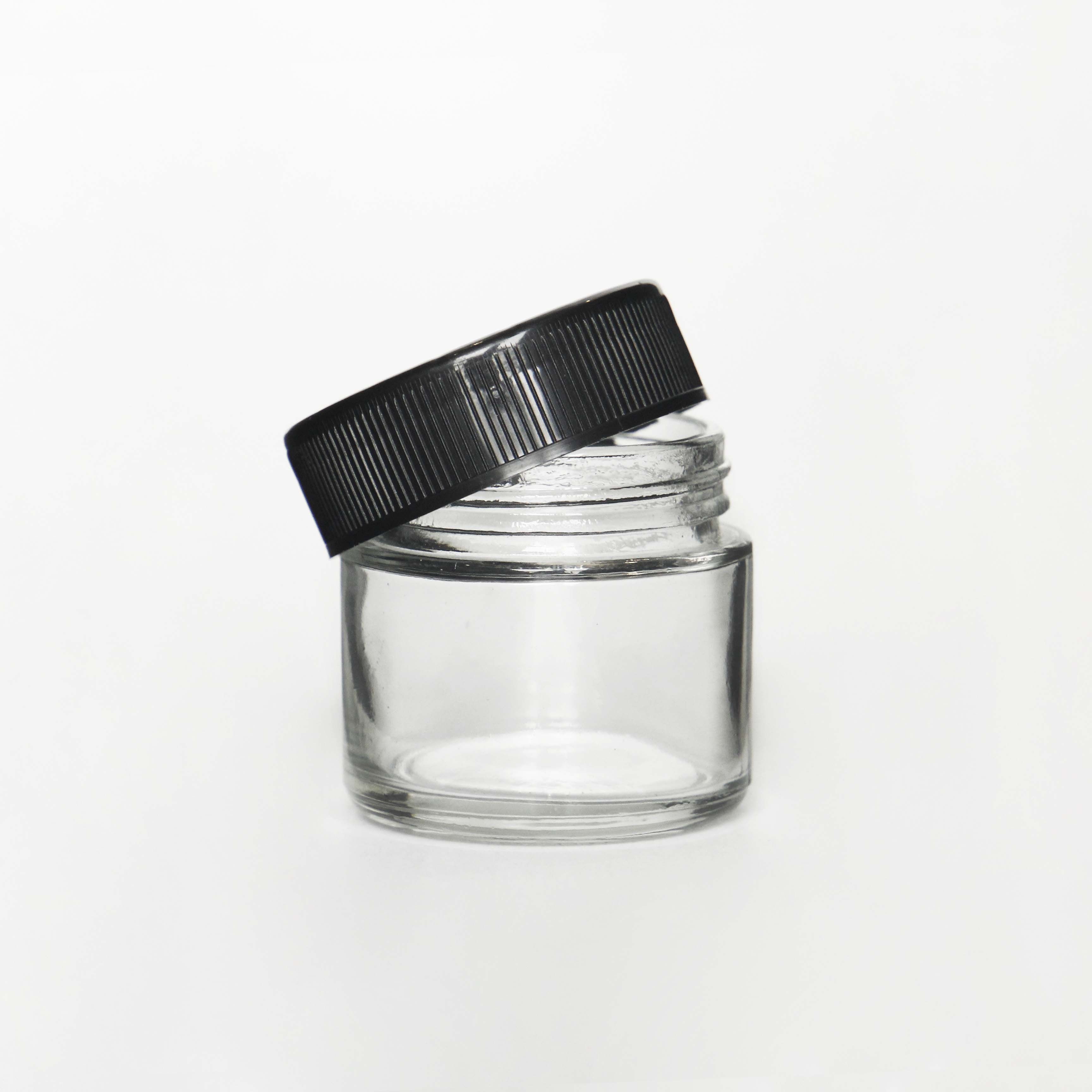 Empty Cosmetic Glass Jar Packing for beauty cream With Screw Lid