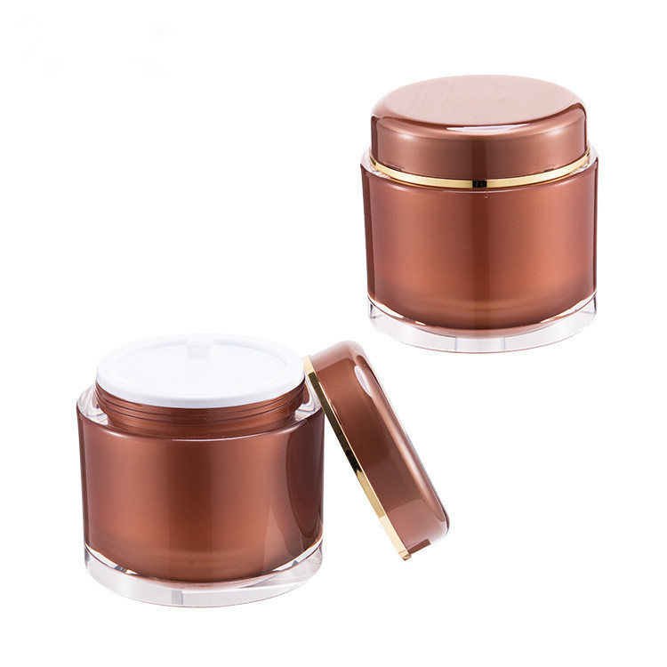 Empty Cosmetic Jar Bottle For Cream Face Cream Jar With Gold Lid Honey Round Cute Plastic Jar Pot Cream
