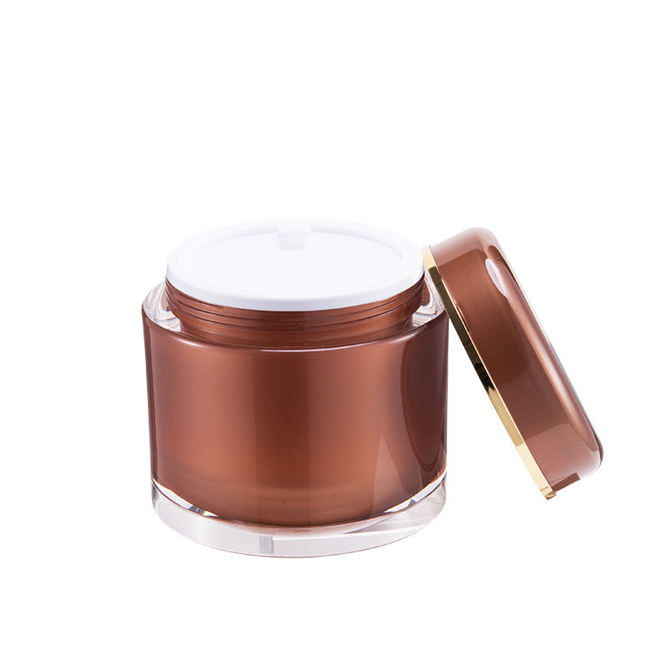 Empty Cosmetic Jar Bottle For Cream Face Cream Jar With Gold Lid Honey Round Cute Plastic Jar Pot Cream