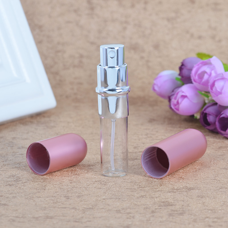 Empty Cosmetic Mini 3ml 6ml Double Round Travel-Sized Spray Atomizer Aluminum Perfume Bottles