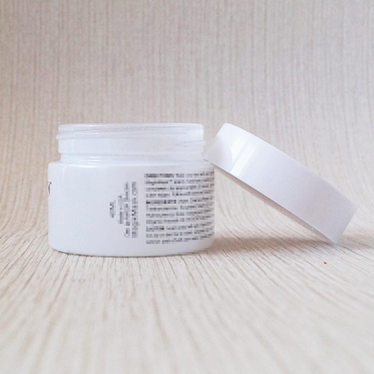 Empty Cosmetic Packaging Small 30g Glass Jar White with Plastic Lid Skin Care Cream Painted