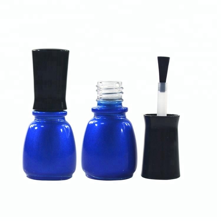Empty Cosmetics Nail Art Manicure Tool 5ml frosted matte black glass Nail Polish Bottle with Brush