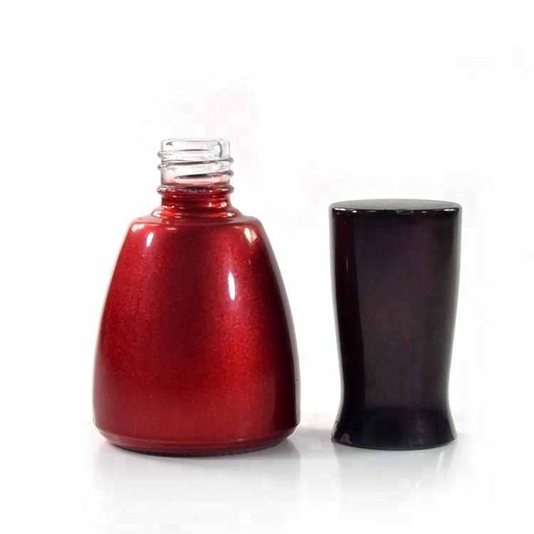 Empty Cosmetics Nail Art Manicure Tool 5ml frosted matte black glass Nail Polish Bottle with Brush