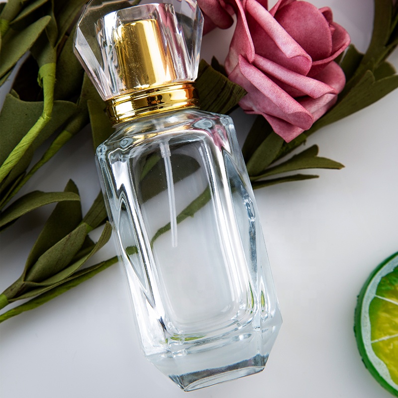 Empty Crystal Perfume Bottle 50ml Atomizer Perfume Bottle Luxury Glass Bottle Perfume Glass Custom