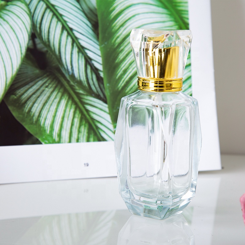 Empty Crystal Perfume Bottle 50ml Atomizer Perfume Bottle Luxury Glass Bottle Perfume Glass Custom