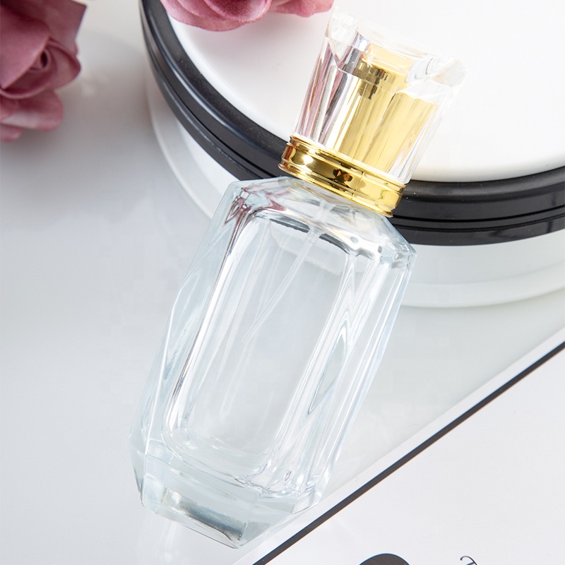 Empty Crystal Perfume Bottle 50ml Atomizer Perfume Bottle Luxury Glass Bottle Perfume Glass Custom