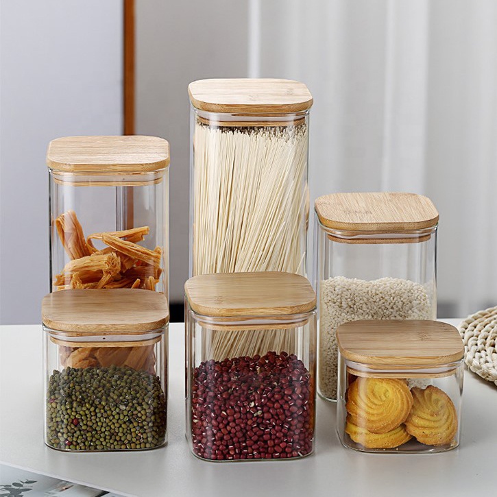 Empty Custom Clear Cookie Bottle Food Storage Container 2oz 4oz 12oz 16oz Glass Jar 8 Oz
