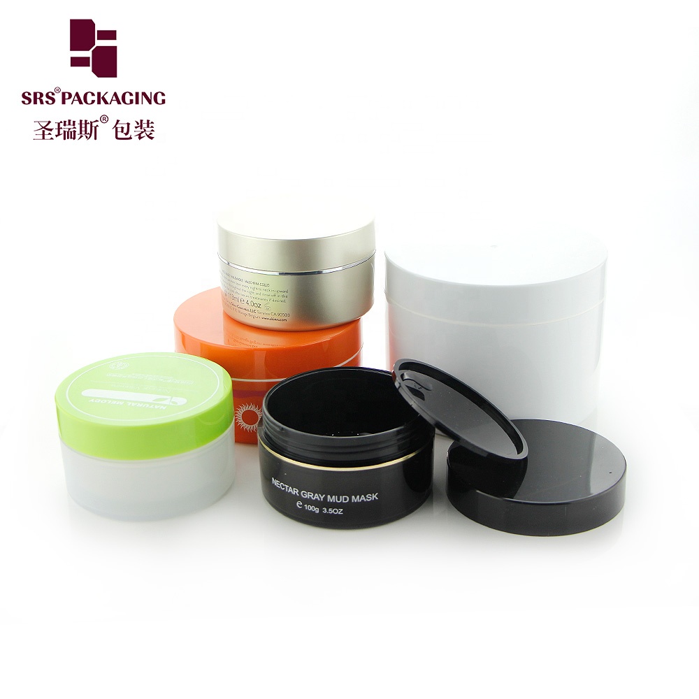 Empty Custom Double Wall 100ml 200ml 300ml 500ml AS Plastic Cosmetic Cream Jar